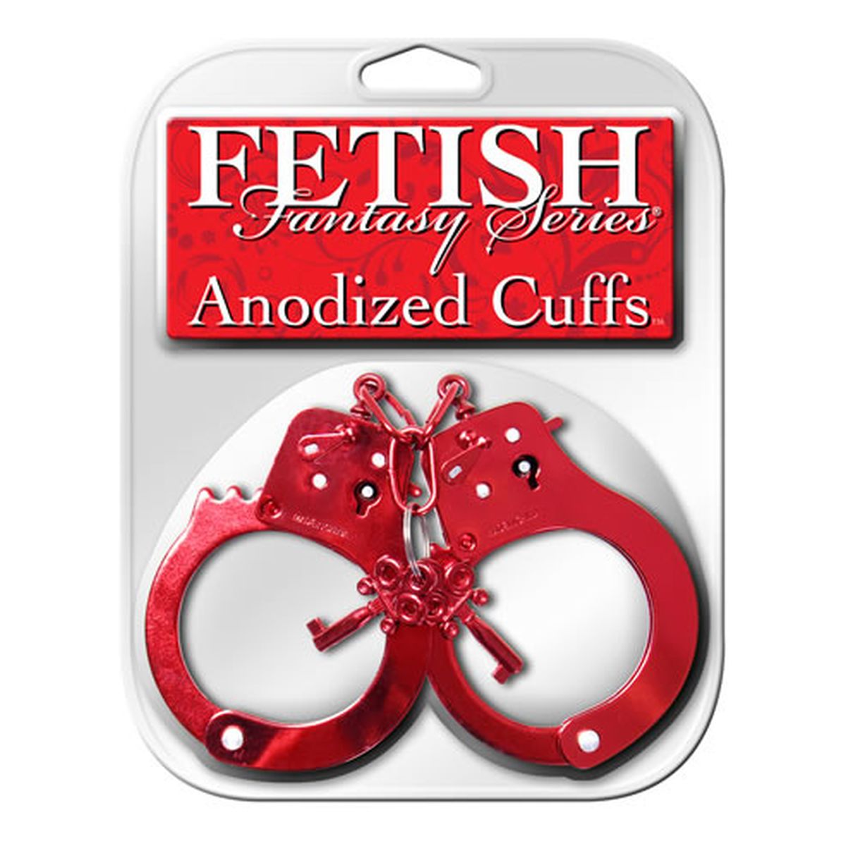 Pipedream Fetish fantasy series anodized cuffs kajdanki galwanizowane czerwone
