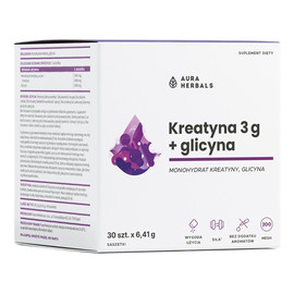 Kreatyna 3g + glicyna suplement diety w saszetkach 30x6.41g