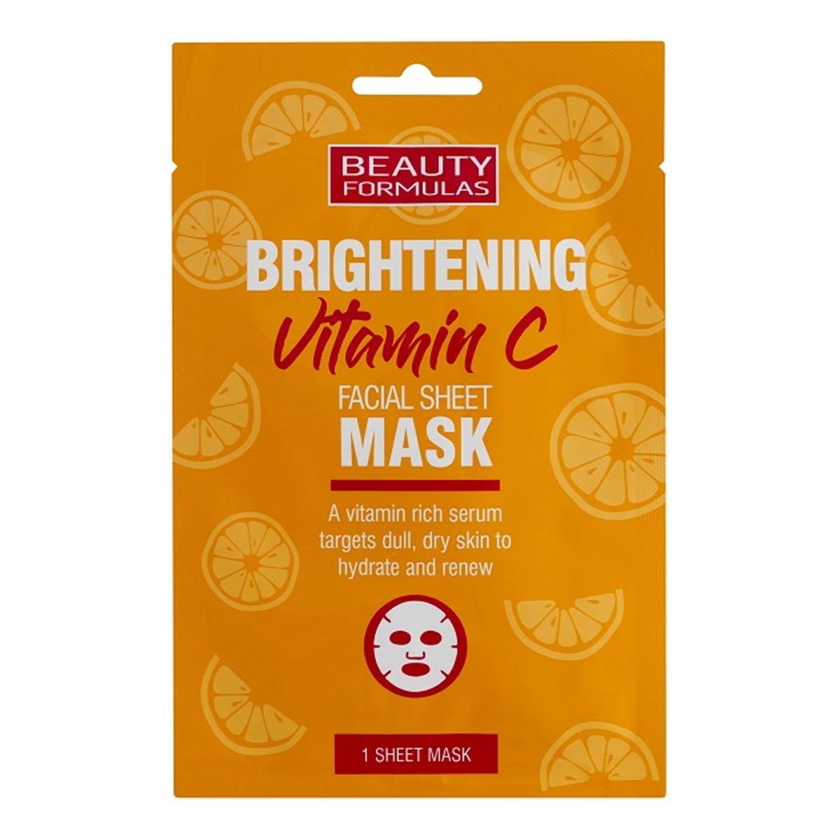 Beauty Formulas Brightening vitamin c rozjaśniająca maska do twarzy z witaminą c