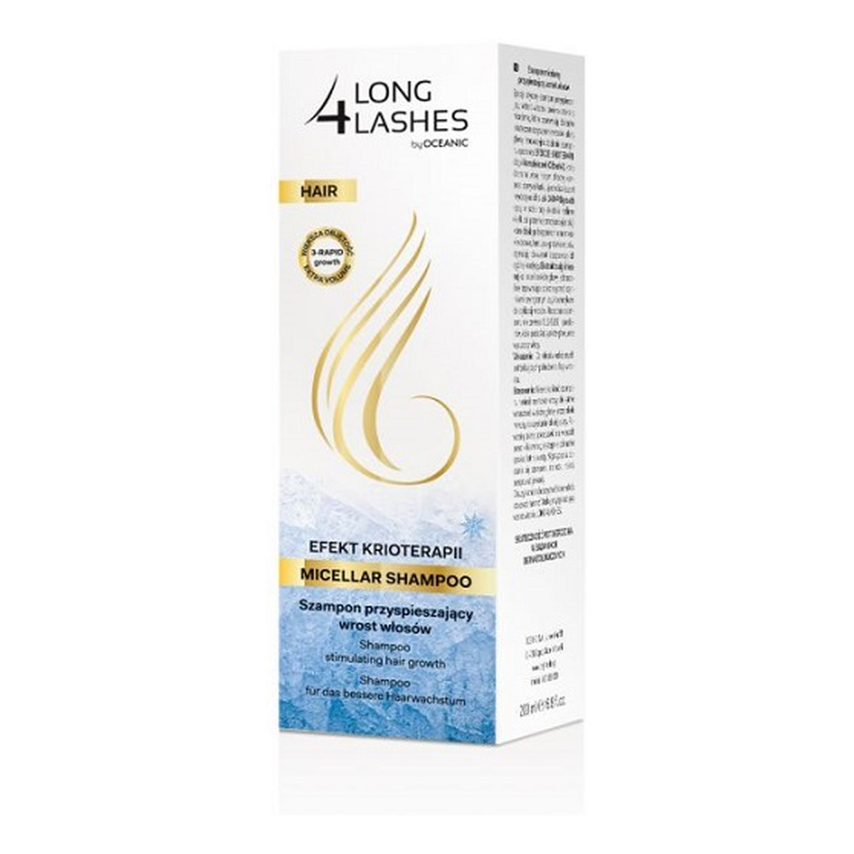 AA Long 4 Lashes Micellar Shampoo efekt krioterapii szampon przyspieszający wzrost włosów 200ml