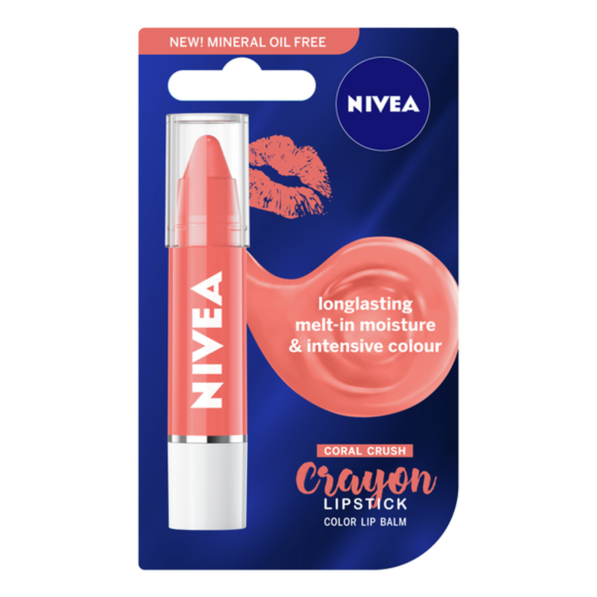 Nivea Lip Care & Color koloryzujący balsam ochronny do ust w kredce Coral Crush 3g