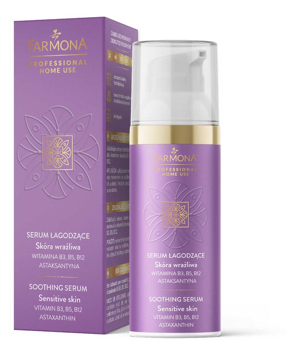 Serum łagodzące z witaminą B3, B5, B12 i astaksantyną
