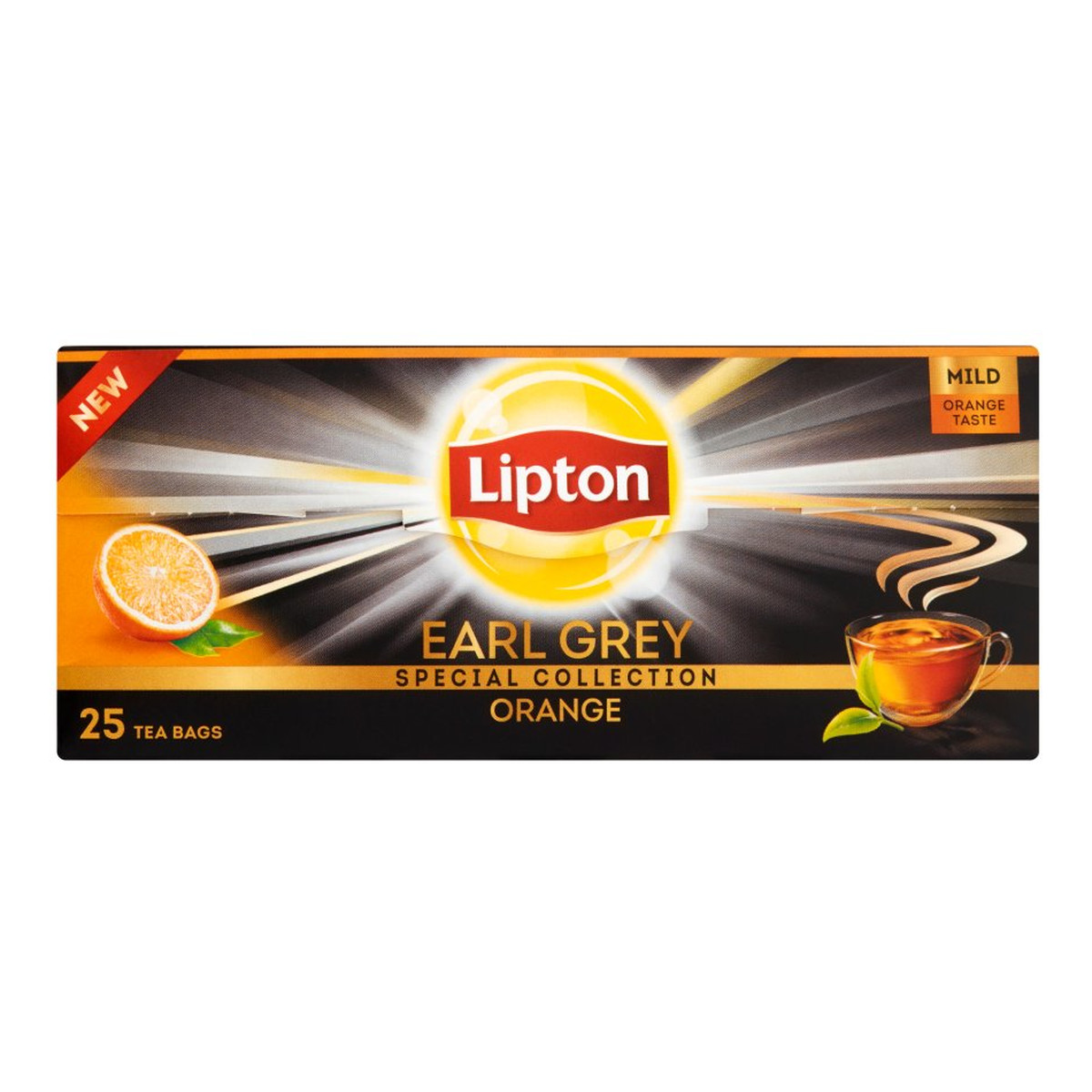 Lipton Earl Grey Orange herbata czarna Pomarańcza 25 torebek 35g