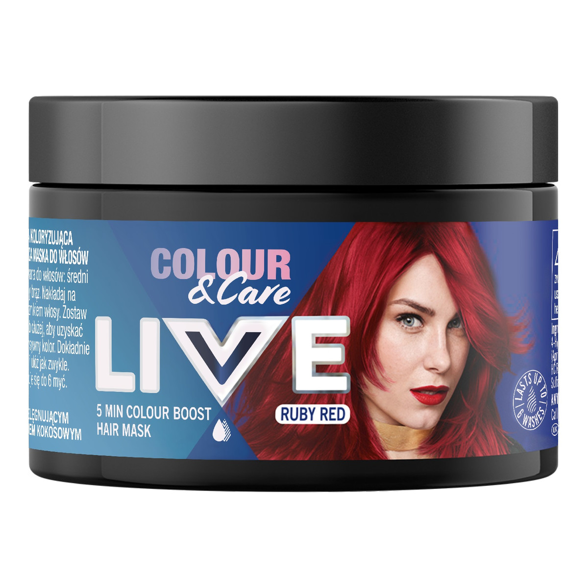 Schwarzkopf Live colour&care 5 minutowa koloryzująca i pielęgnująca maska do włosów ruby red 150ml