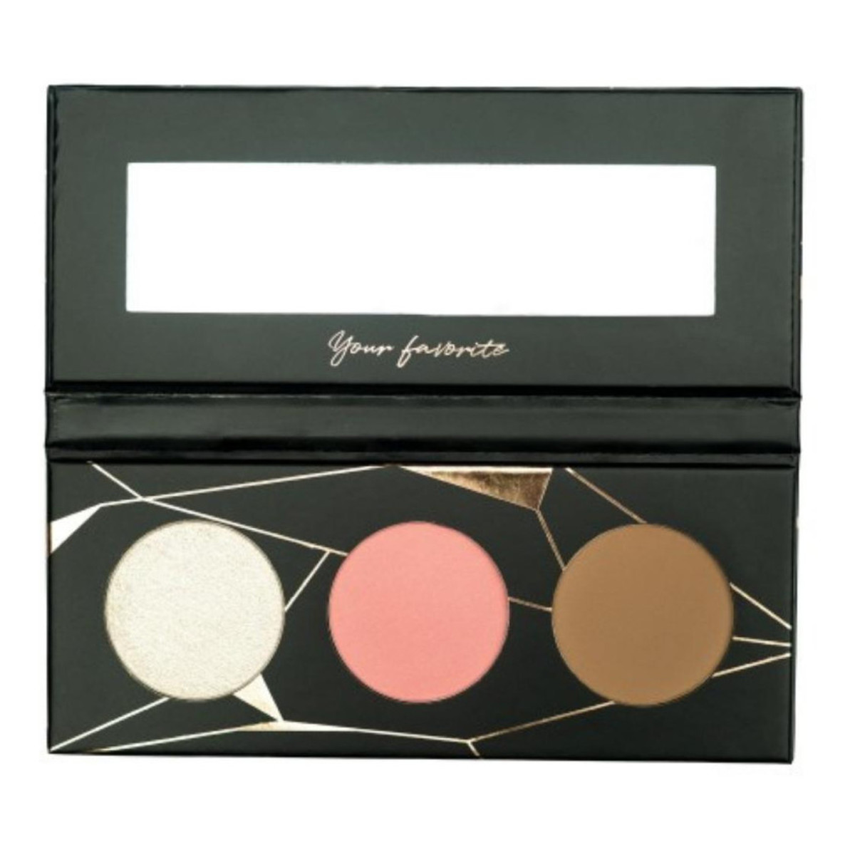 Ibra Paleta do konturowania twarzy Contour Kit (róż,bronzer,rozświetlacz)
