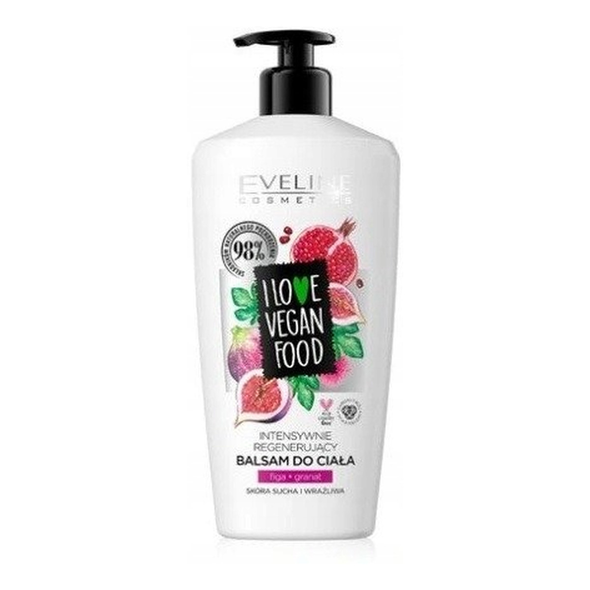 Eveline I Love Vegan Food Intensywnie Regenerujący Balsam do ciała Figa-Granat 350ml