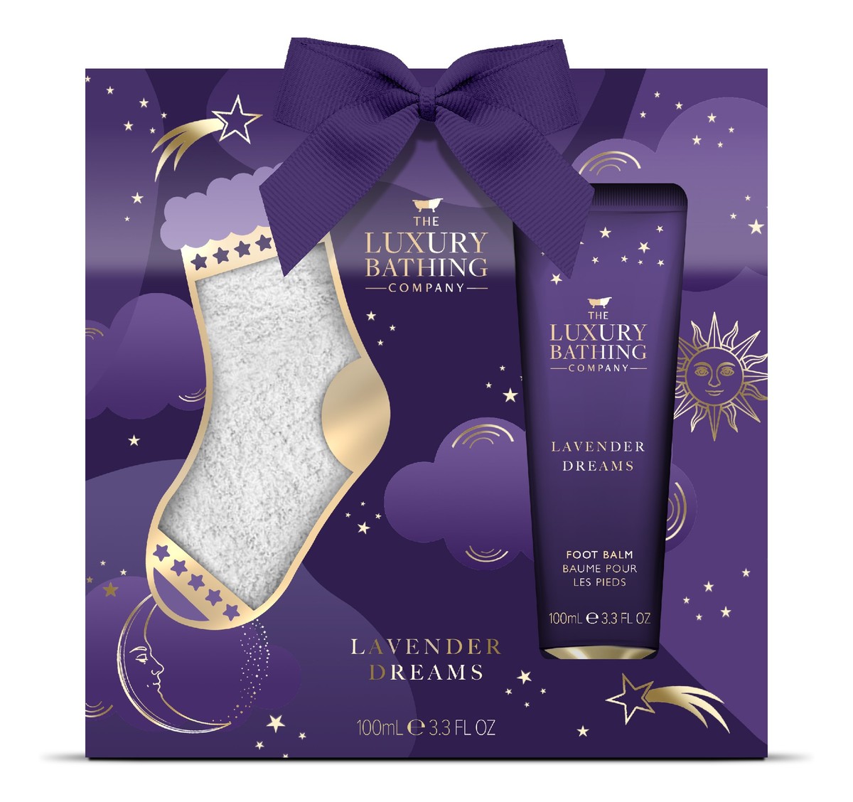 Zestaw prezentowy lavender dreams (balsam do stóp 100ml + skarpetki)