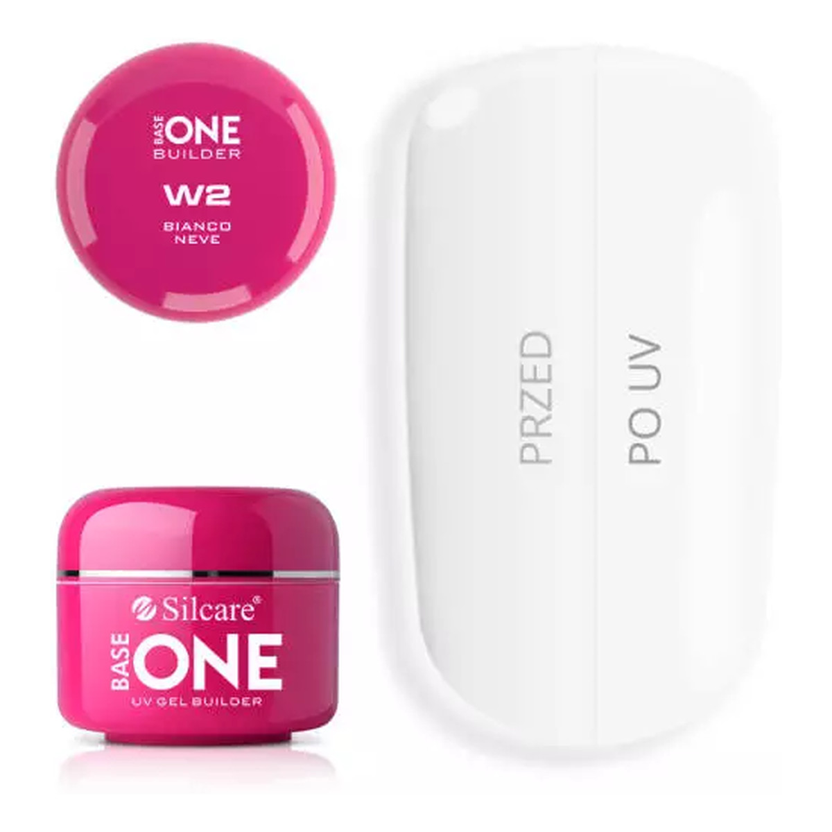 Silcare Gel Base One Gel Base One Bianco Neve W2 żel budujący do paznokci 15g