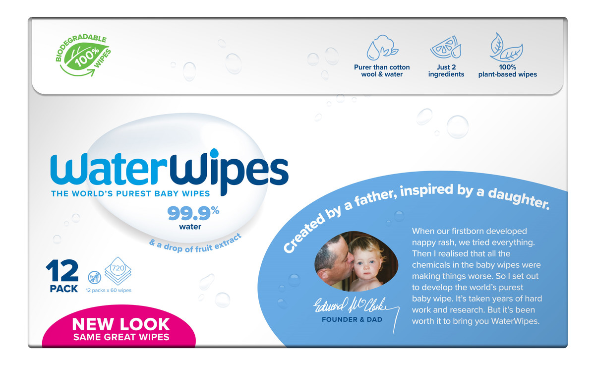 Chusteczki nawilżane dla dzieci BIO 99,9% wody i kropla ekstraktu owocowego 60 szt x 12 (720szt)