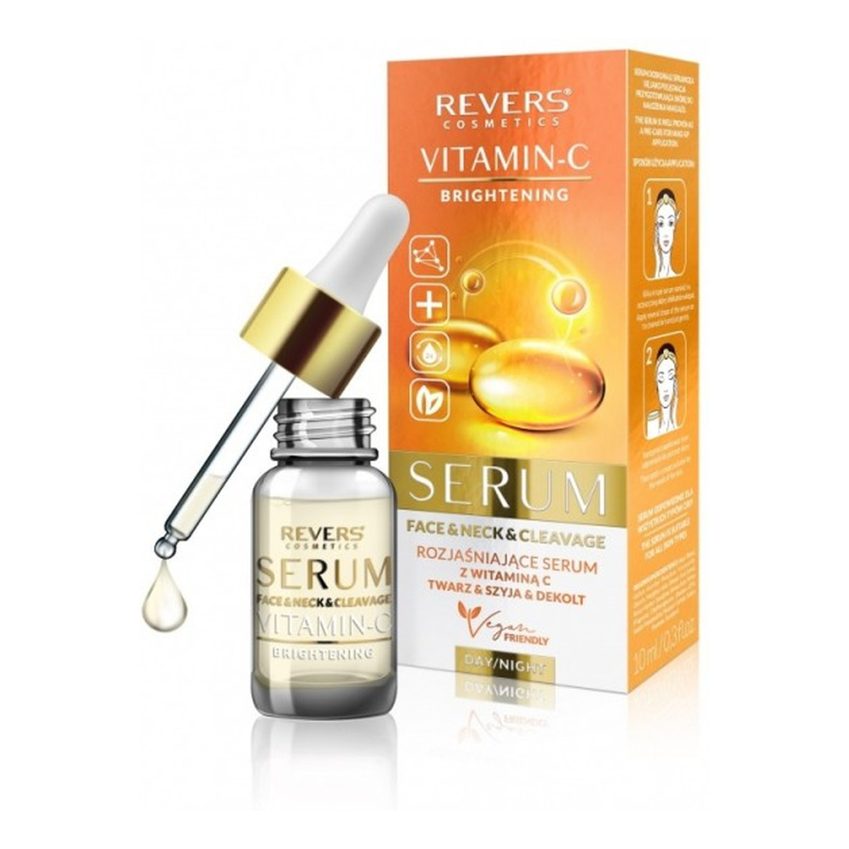 Revers Rozjaśniające Serum z witaminą C do twarzy szyi i dekoltu 10ml