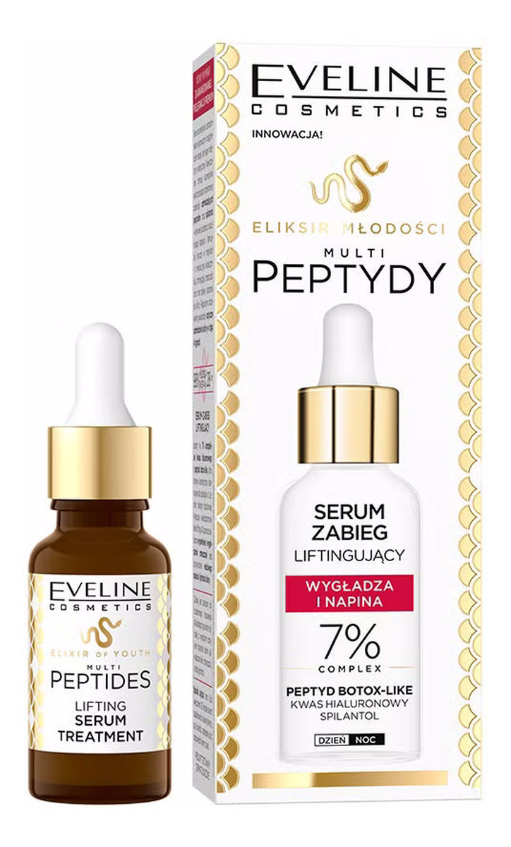 serum liftingujące z multipeptydami, spilantolem i 7% kompleksem kwasu hialuronowego