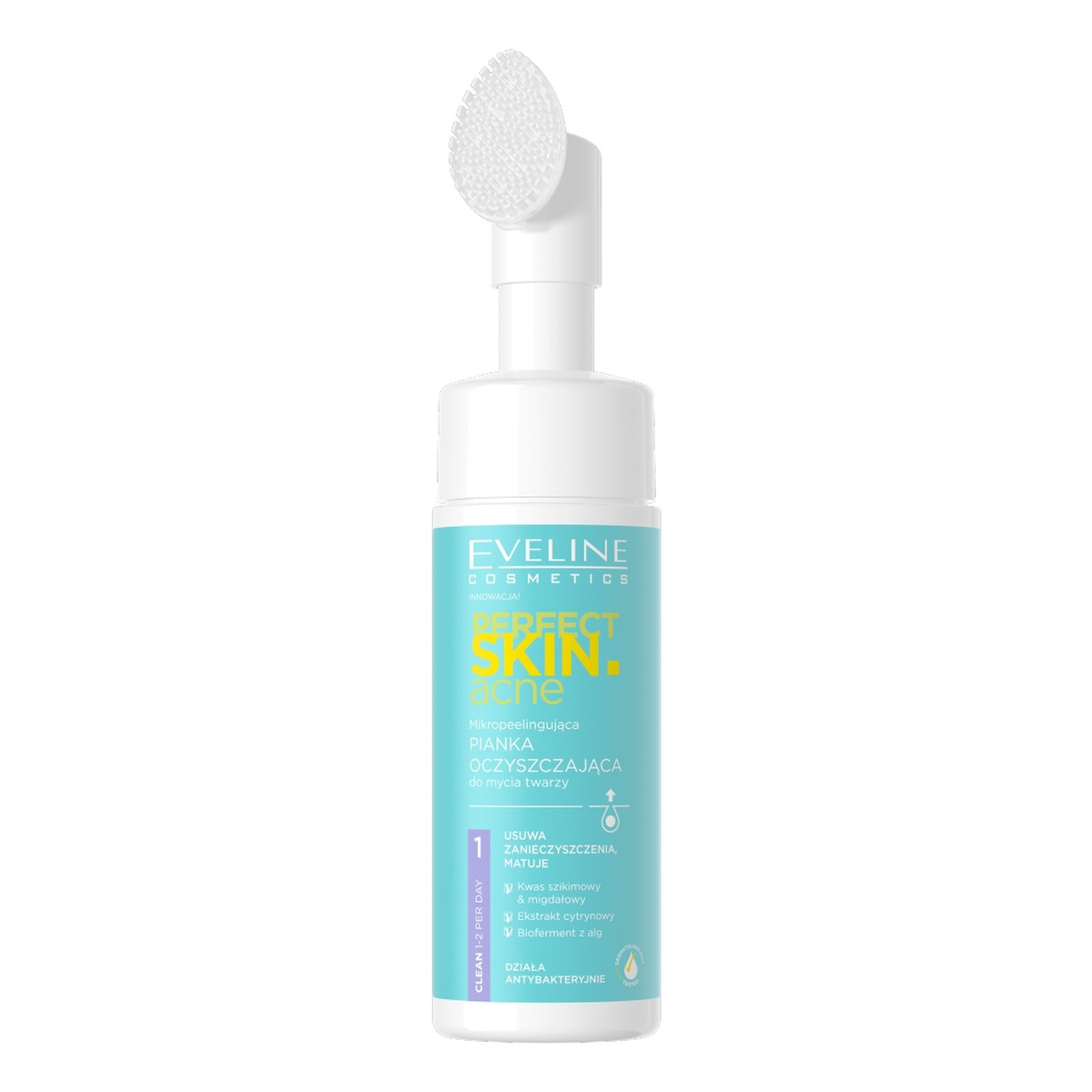 Eveline Perfect skin.acne myjąca pianka ze szczotką oczyszczającą pory 150ml