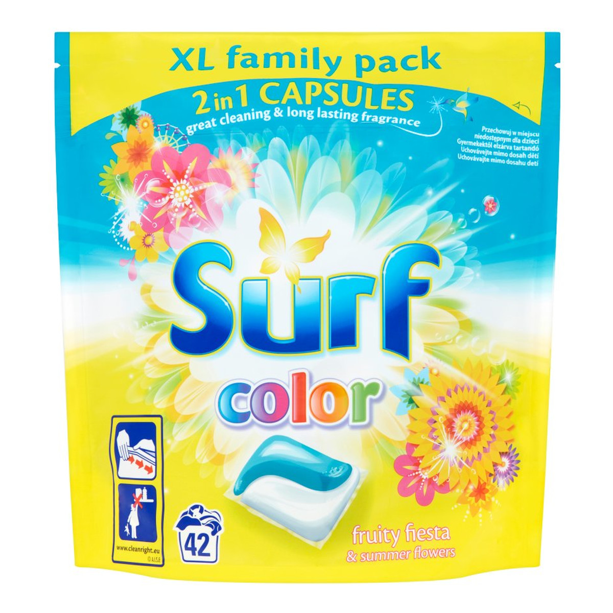 Surf Color Kapsułki do prania do koloru Fruity Fiesta & Summer Flowers 42szt Fruity Fiesta