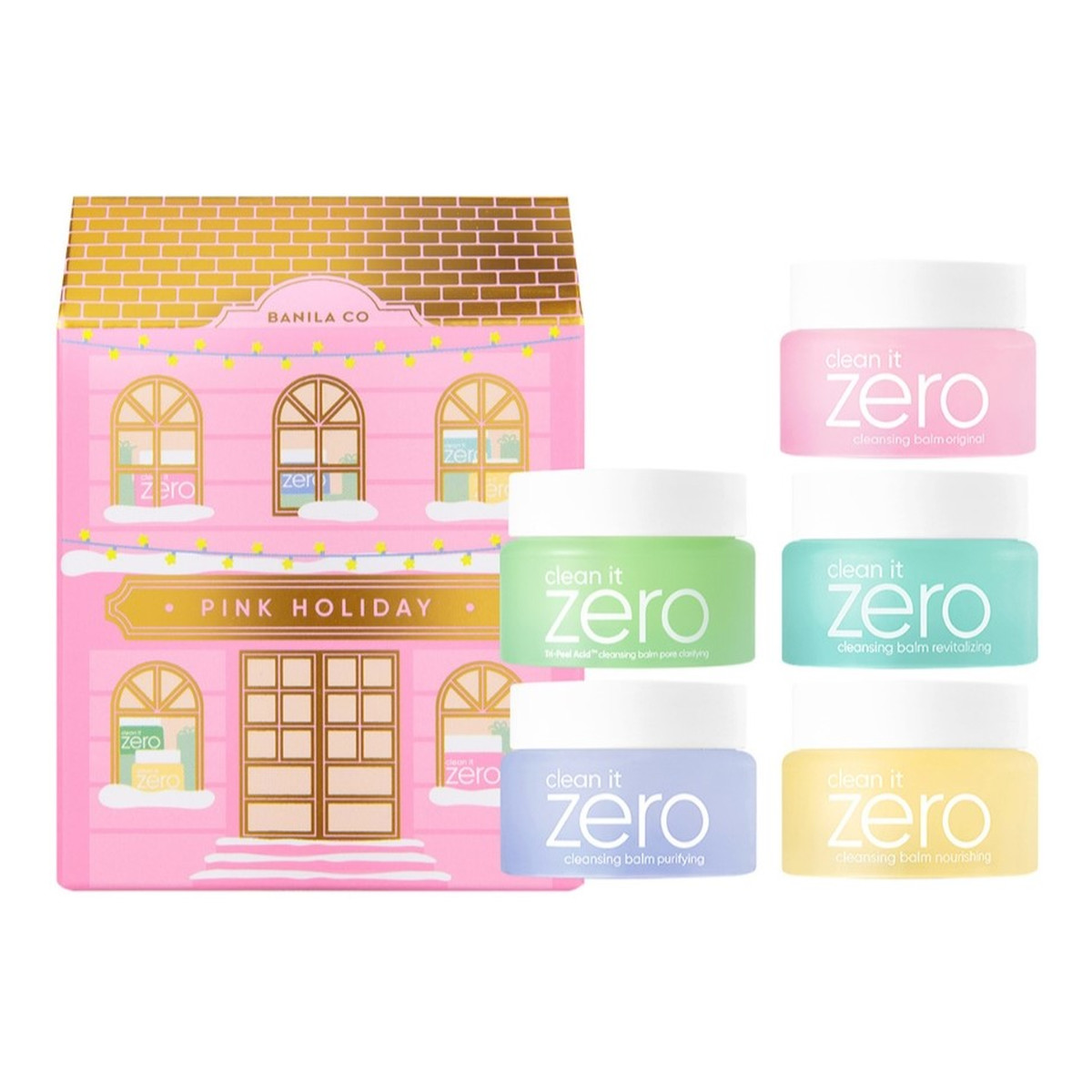 Banila Co Clean it Zero Pink Wonderland Zestaw oczyszczających balsamów do twarzy 5x7ml 35ml