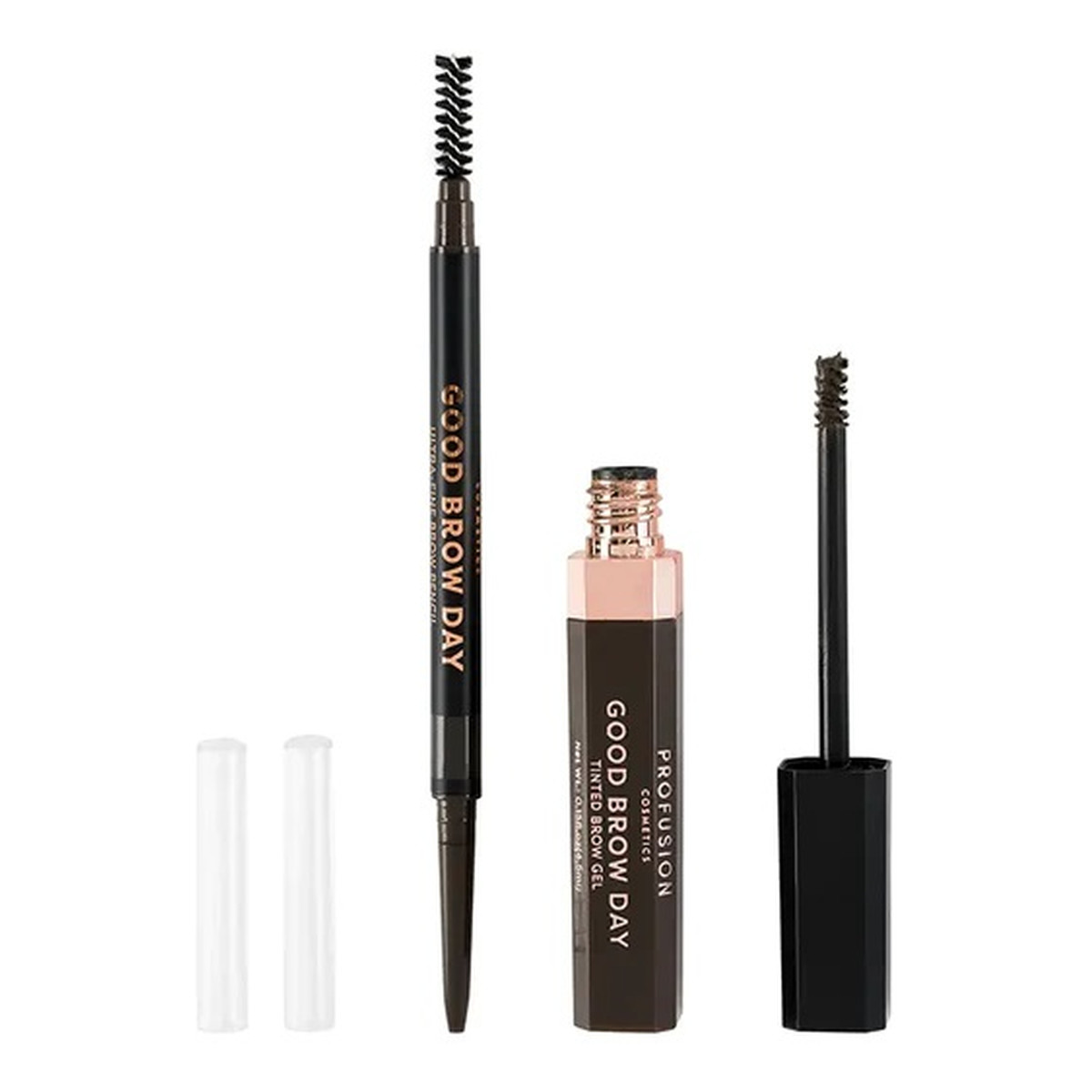 Profusion Good Brow Day Brow Soft Black Pencil Kredka do brwi 0,08g + Tinted Brow Gel Żel do brwi 4,5ml