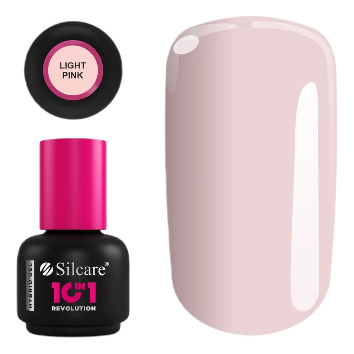 Silcare 10in1 revolution hybrid gel baza hybrydowa light pink 15g
