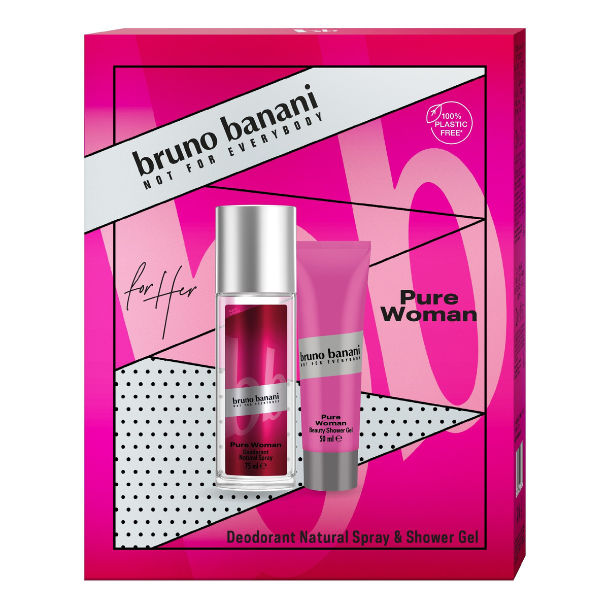 Bruno Banani Pure Woman Zestaw prezentowy Dezodorant atomizer + żel pod prysznic