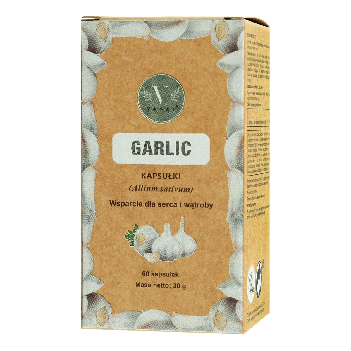 Ajurweda Vanan garlic suplement diety wspomagający układ sercowo-naczyniowy kapsułki 60 szt.