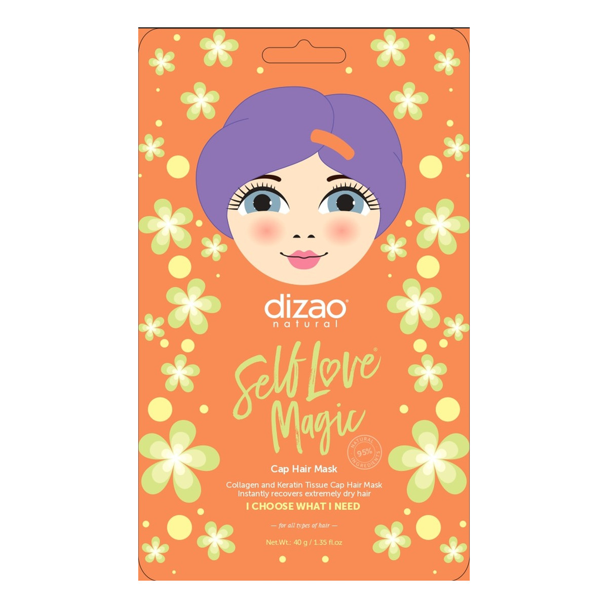 Dizao Maska do włosów-czapeczka kolagen i keratyna 40g