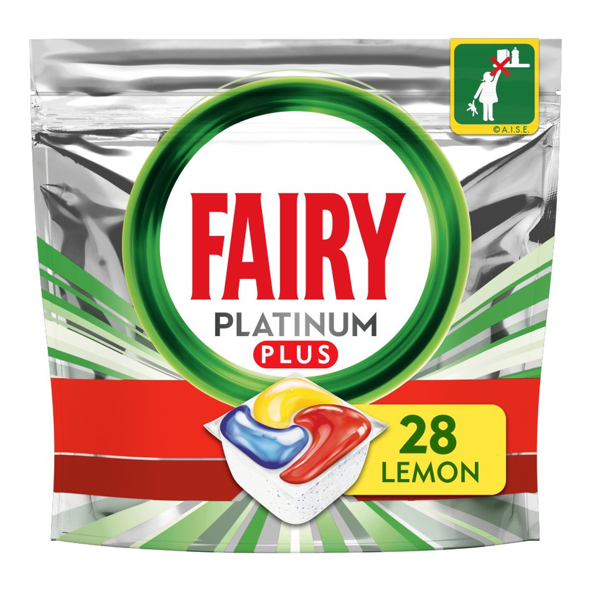 Fairy All In One Kapsułki do zmywarki Platinum Plus Lemon 28 szt.