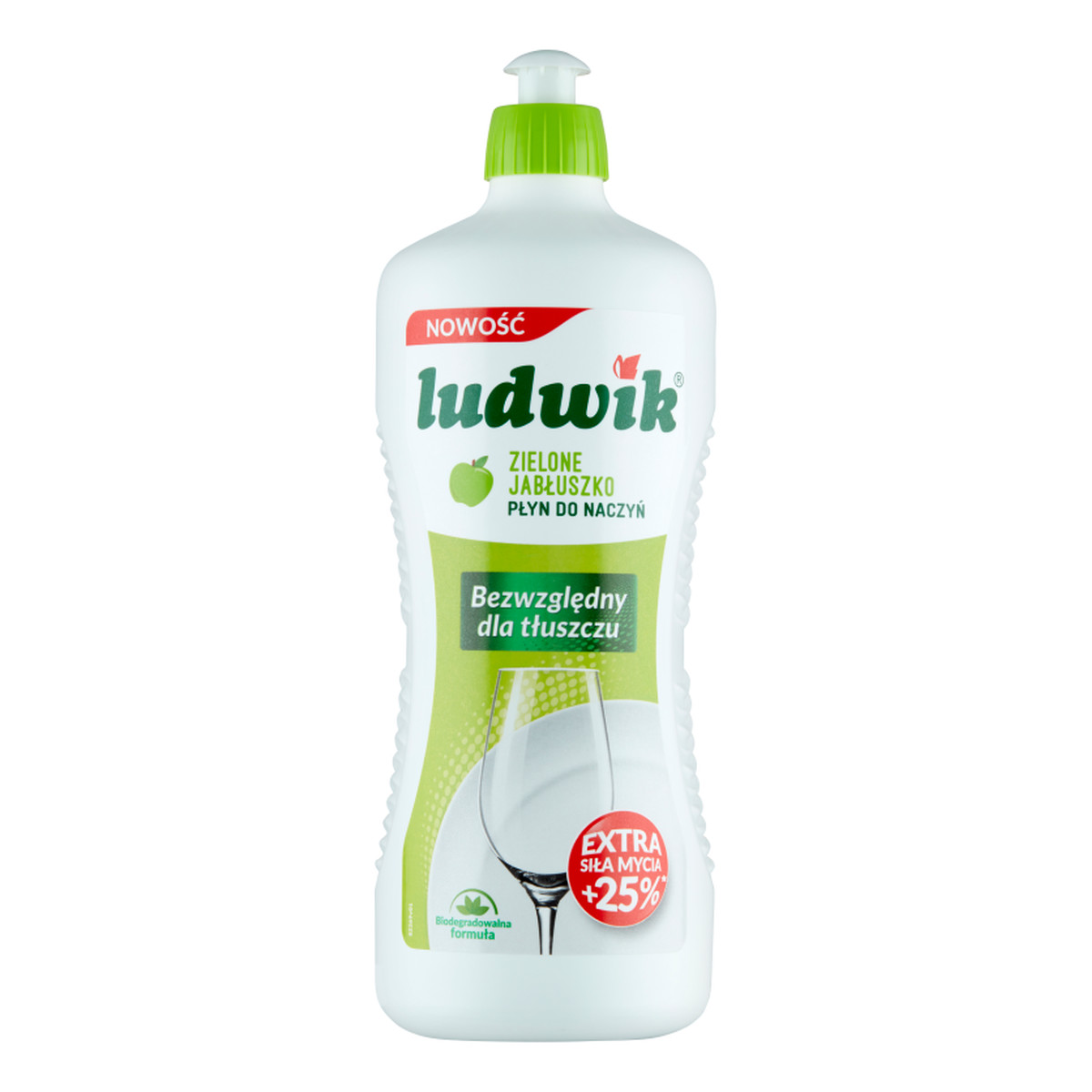 Ludwik Płyn do mycia naczyń Zielone jabłuszko 900g