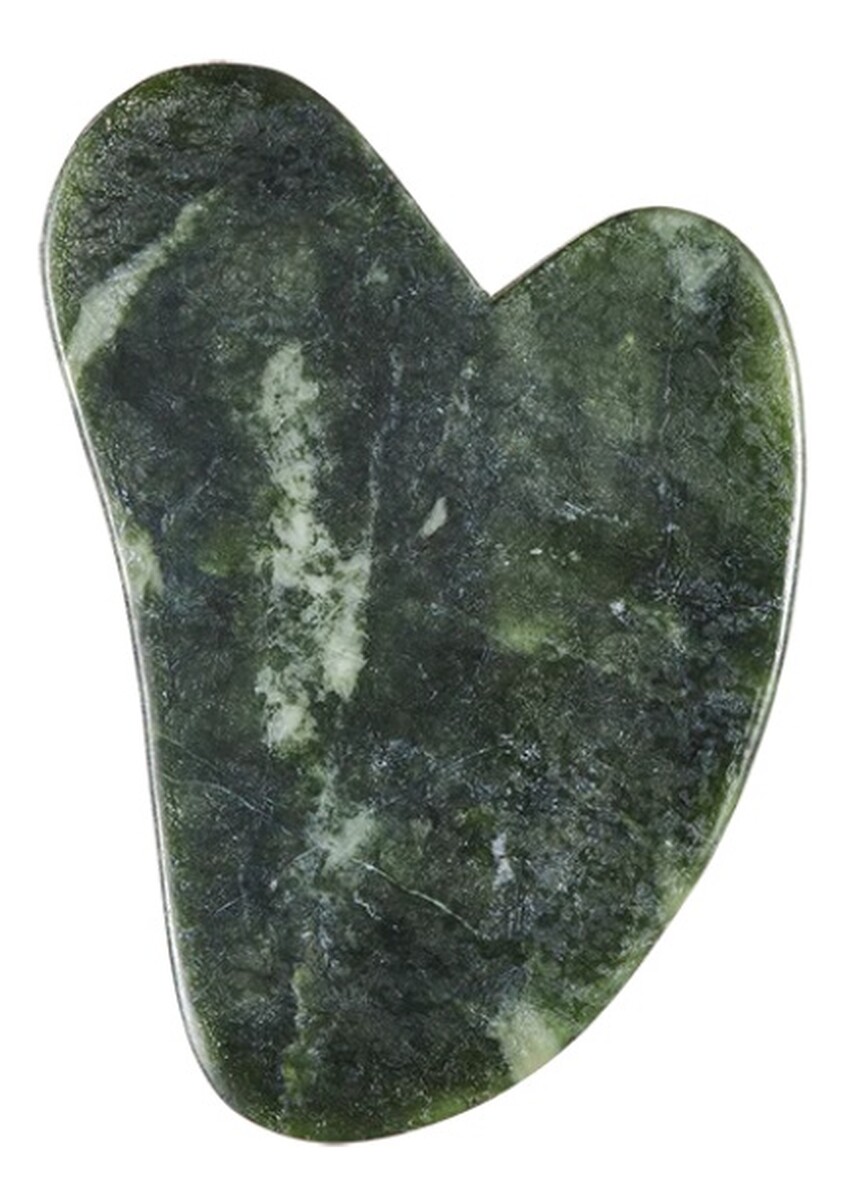 Jade Gua Sha Green kamień do masażu twarzy Zielony