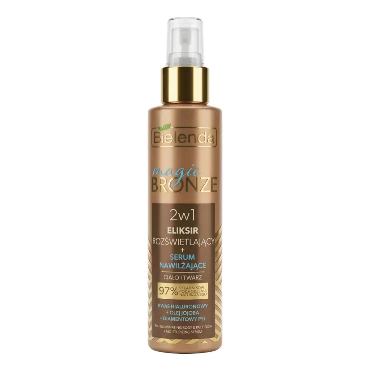 Bielenda Magic bronze eliksir rozświetlający + serum nawilżające 2w1 do twarzy i ciała 150 ml