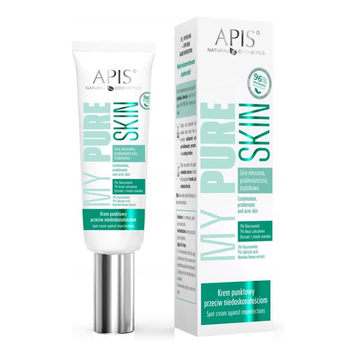 Apis My Pure Skin Krem Punktowy Przeciw Niedoskonałościom 15ml