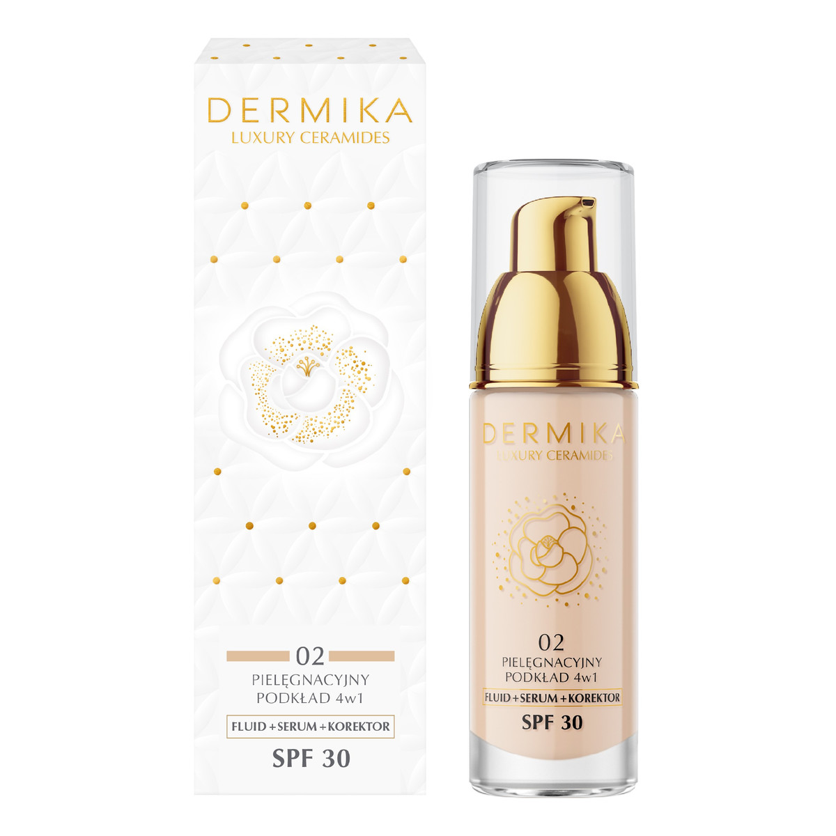 Dermika Luxury Ceramides Podkład pielęgnacyjny 4w1 SPF30 30ml