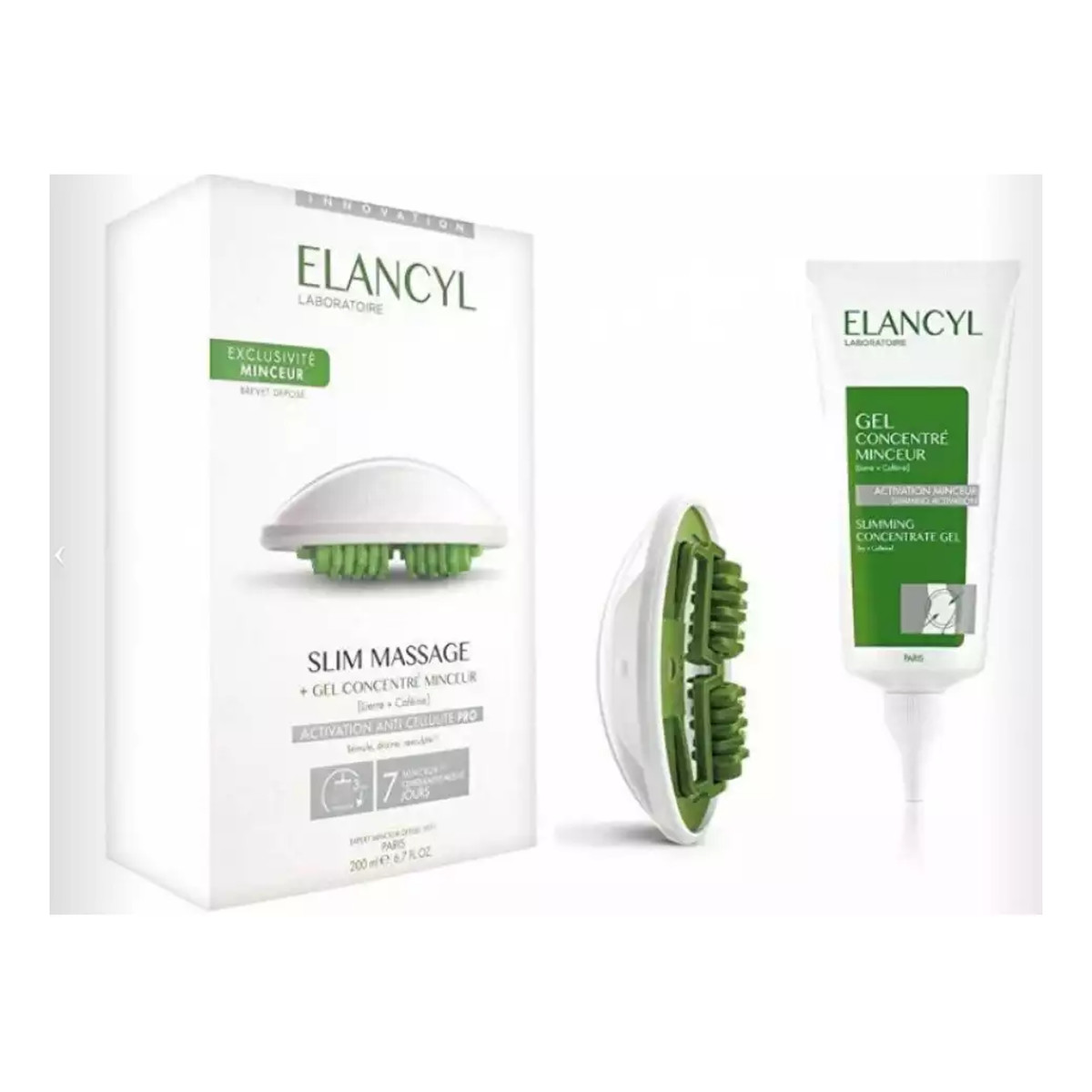 Elancyl Slim Massage Żel anti-cellulite do ciała + masażer