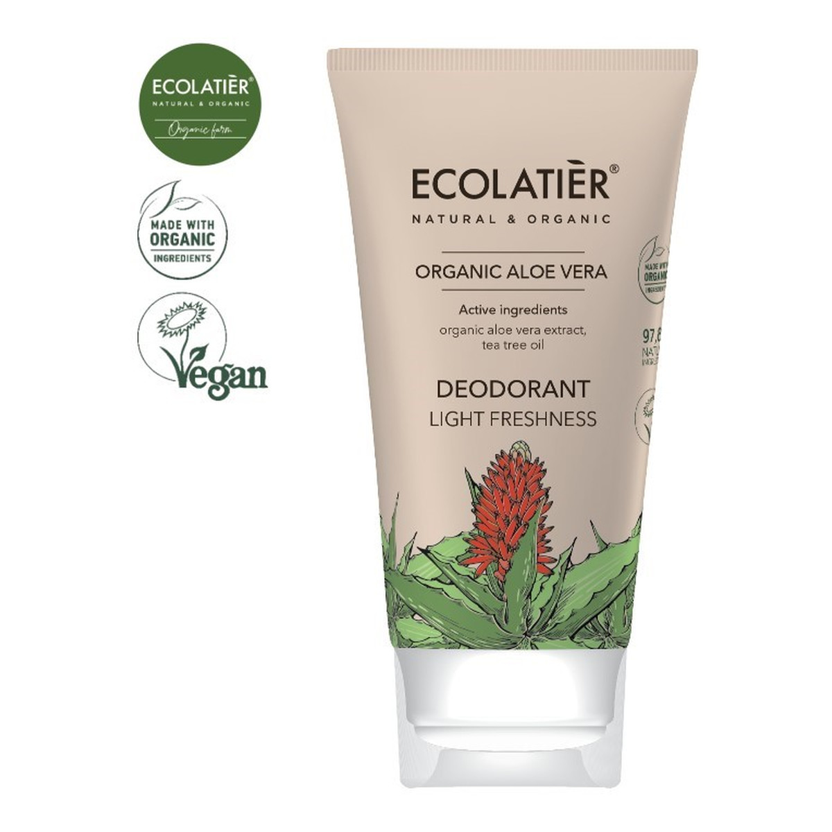 Ecolatier Aloe Vera Dezodorant z organicznym aloesem Lekka świeżość 40ml
