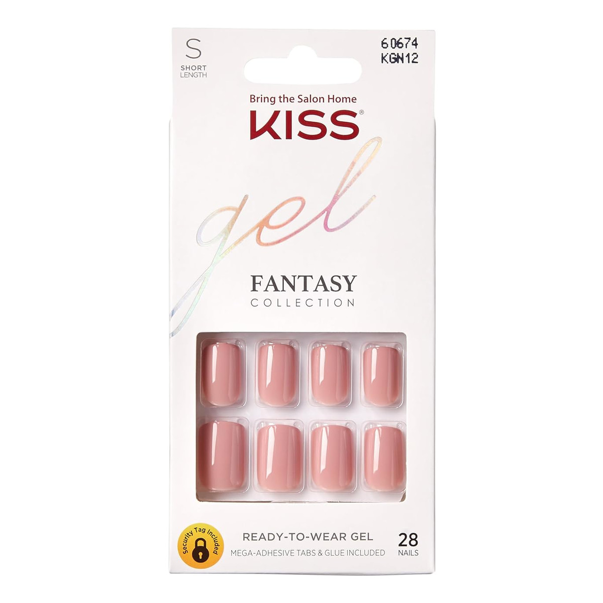 Kiss Gel Fantasy Sztuczne Paznokcie - Ribbons (rozmiar S) 28szt.