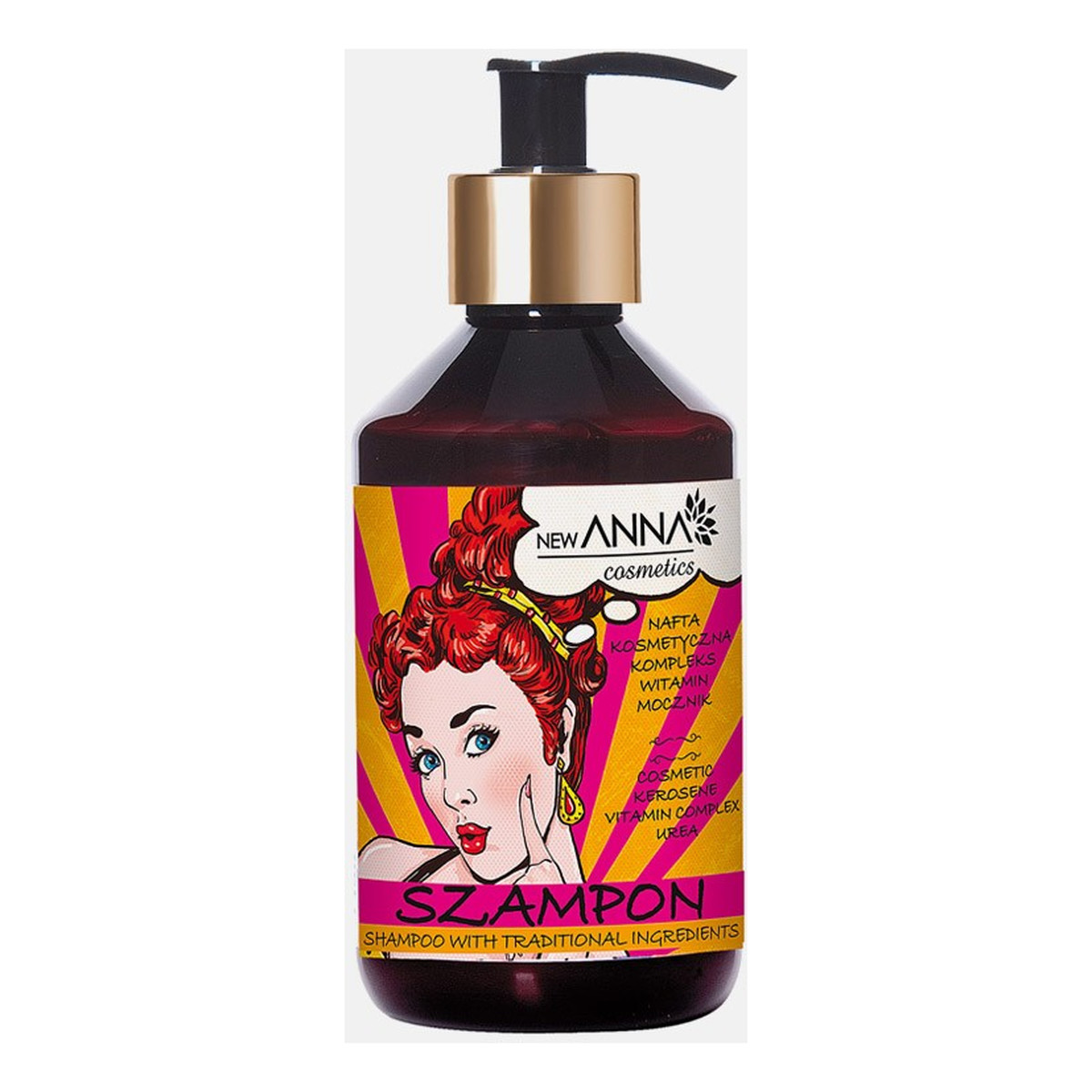 Anna Cosmetics Szampon z naftą kosmetyczną kompleksem witamin i mocznikiem do włosów 300ml