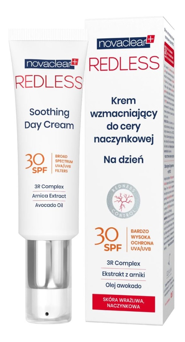 SPF 30 Krem wzmacniający do cery naczynkowej na dzień