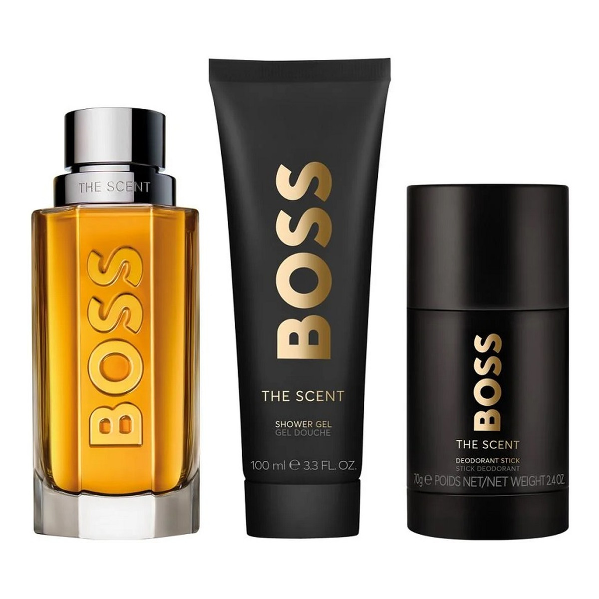 Hugo Boss Boss The Scent For Him zestaw woda toaletowa spray 100ml + żel pod prysznic 100ml + dezodorant sztyft 70g
