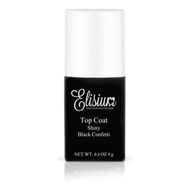 Top Coat Shiny Black Confetti 