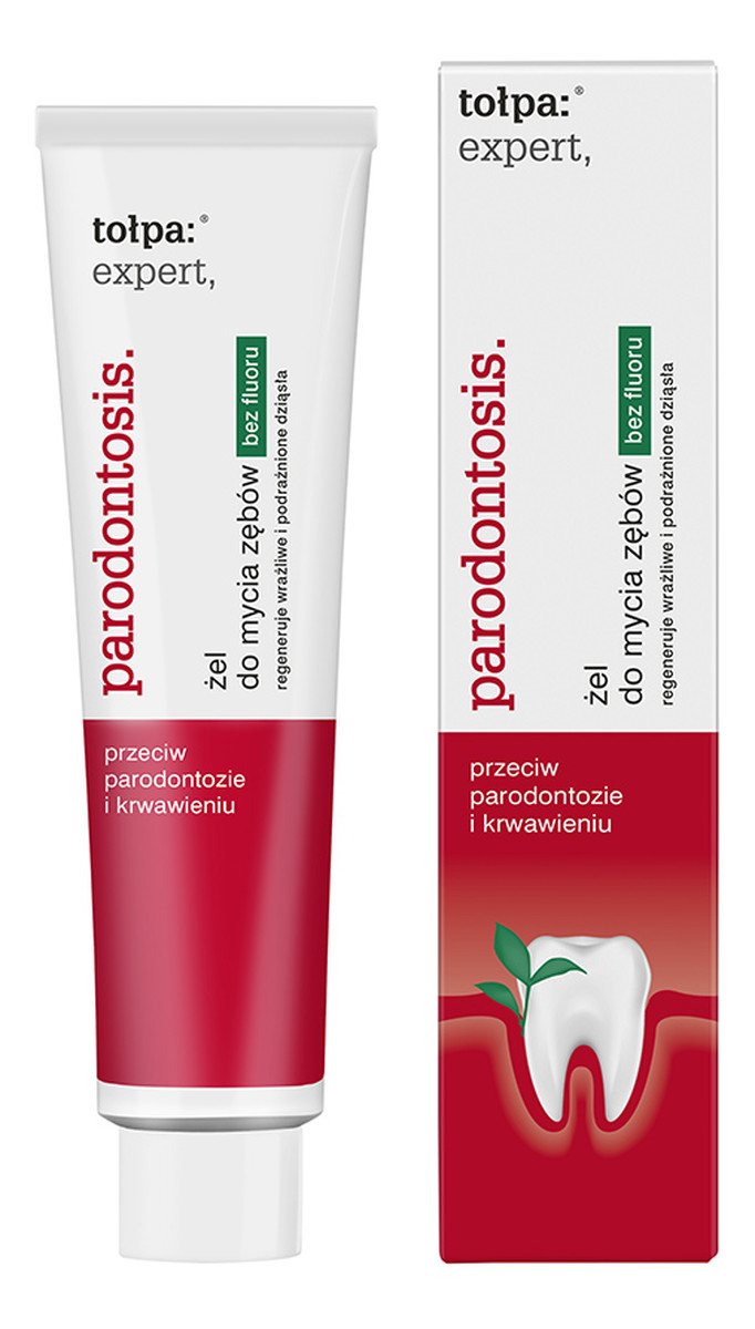 Parodontosis żel do mycia zębów bez fluoru