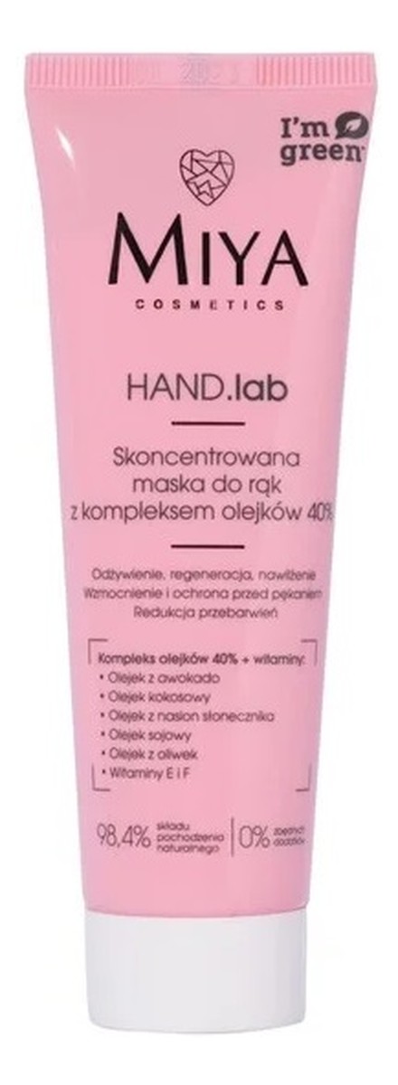 Hand Lab Skoncetrowana maska do rąk z kompleksem olejków 40%