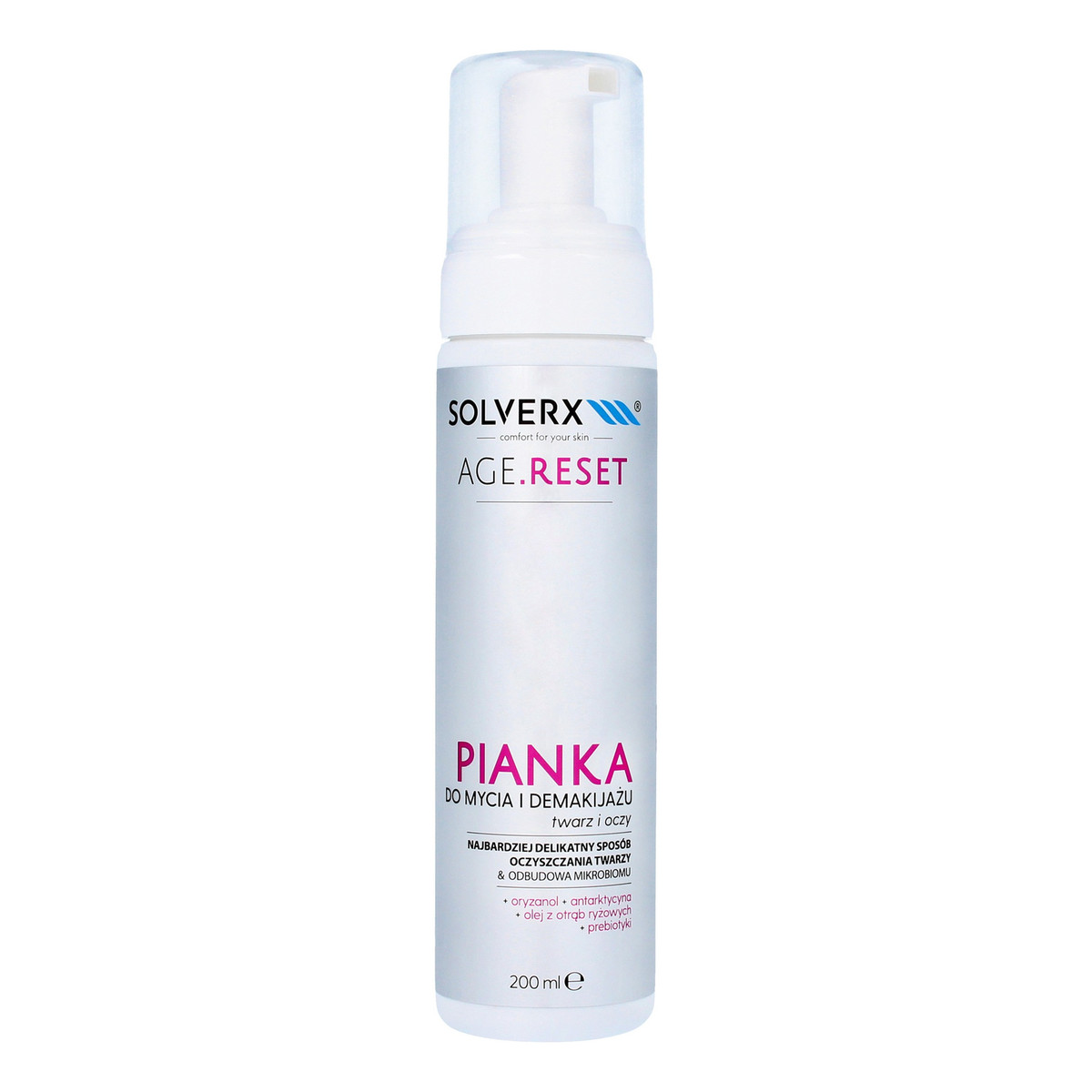 Solverx Age.Reset Pianka do mycia i demakijażu twarzy i oczu 200ml