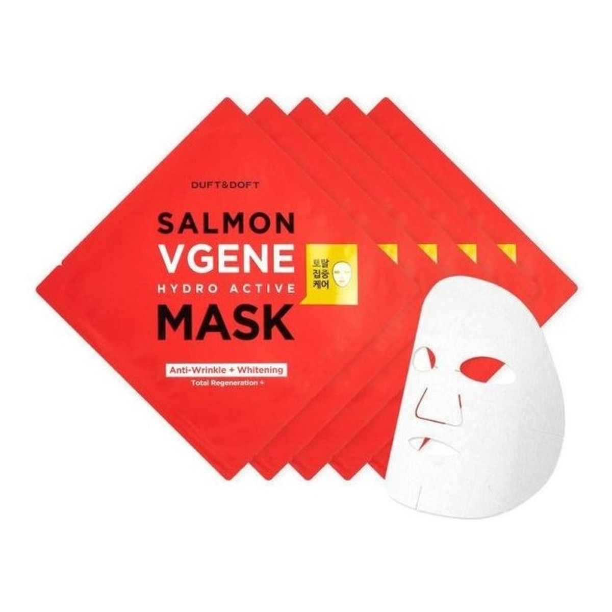 Duft & Doft Salmon Vgene aktywna maska w płachcie do twarzy 5x38ml 190ml