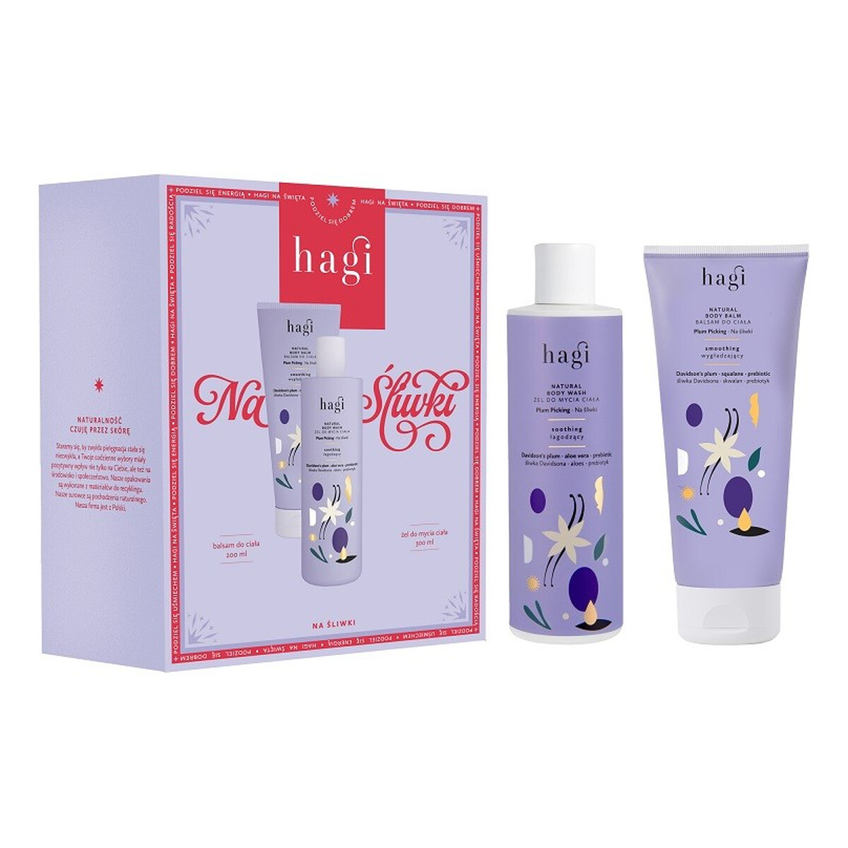 Hagi Na Śliwki Zestaw balsam do ciała 200ml + żel do mycia ciała 300ml