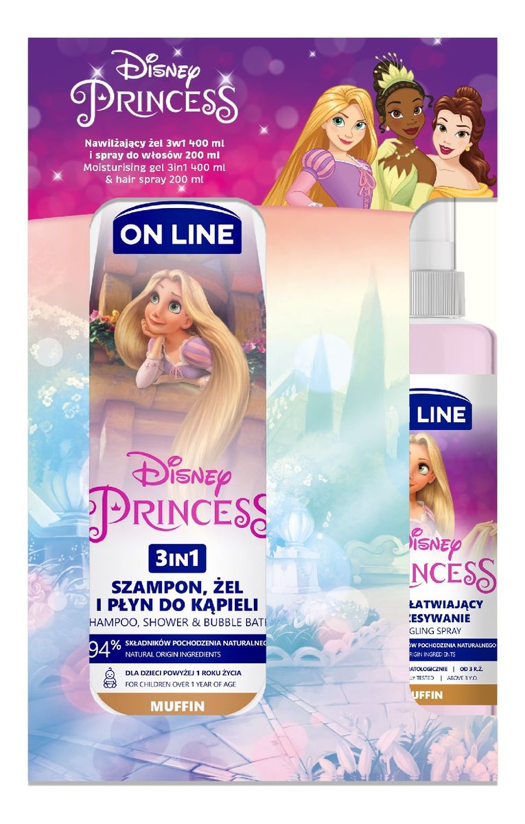 Zestaw prezentowy Princess Żel 3w1+ Spray do włosów