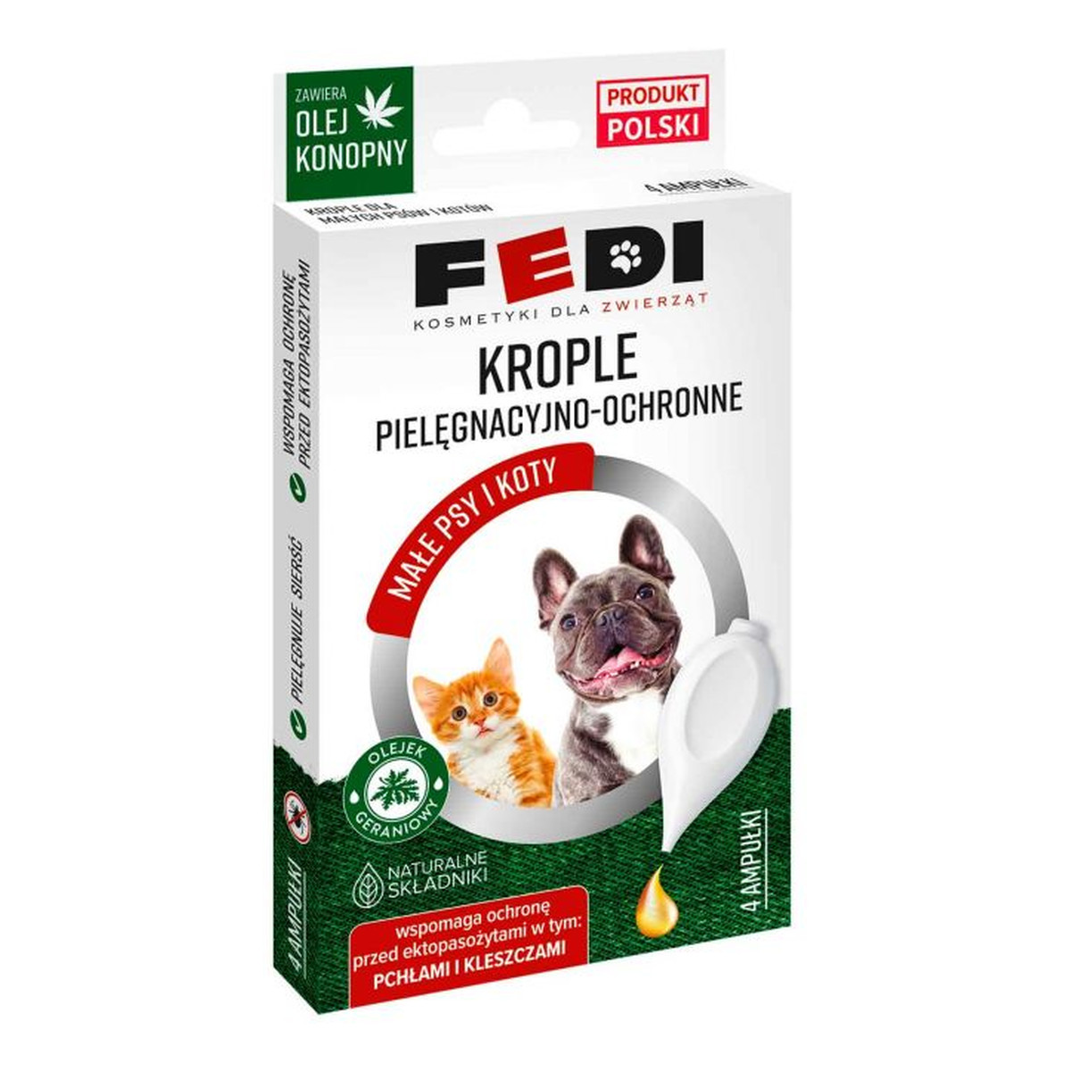 Fedi Pielęgnacyjno-ochronne Krople Dla Dla Psów i Kotów