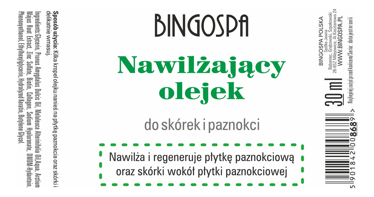 Nawilżający olejek do skórek i paznokci