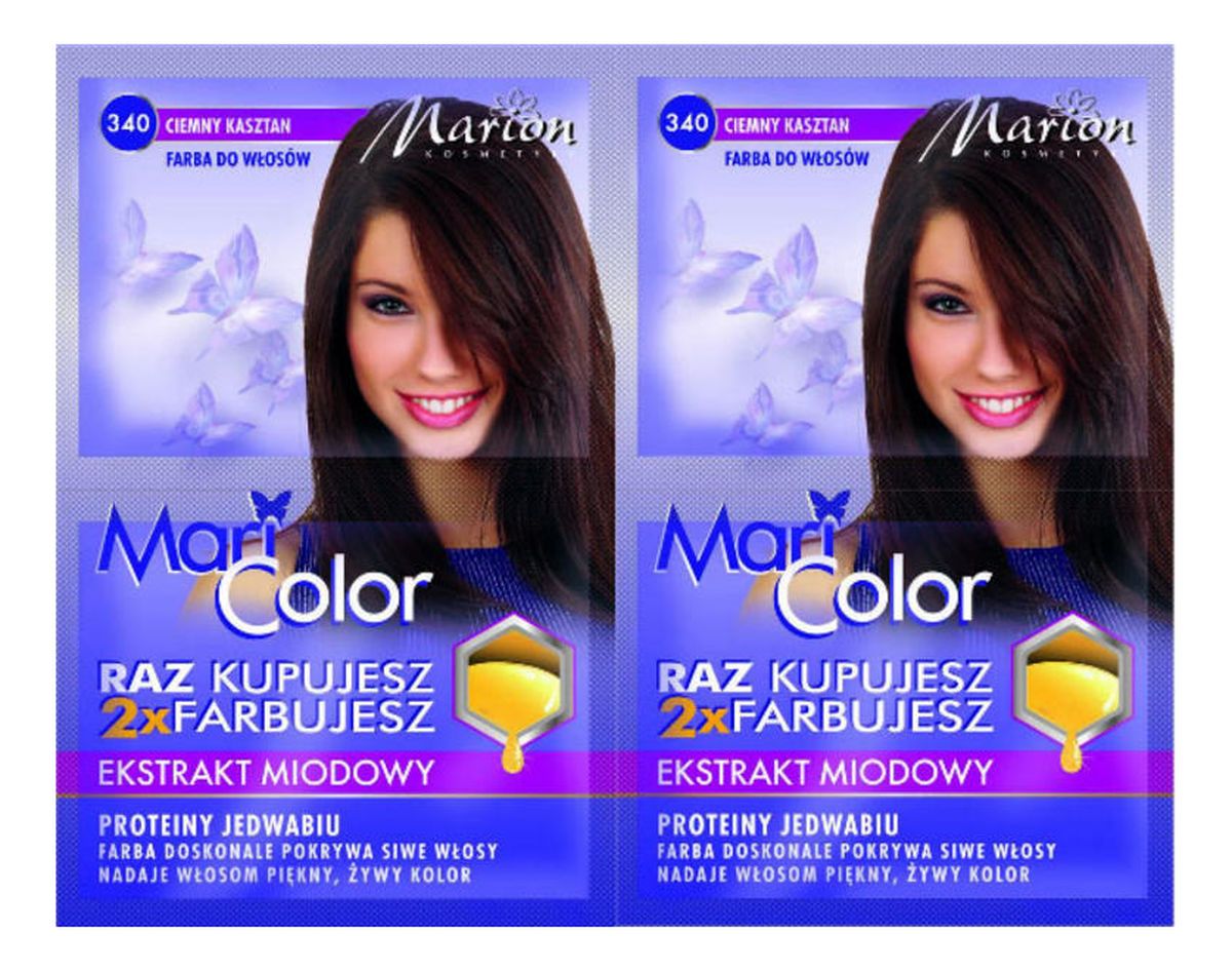 Farba Do Włosów Podwójna Saszetka Ciemny Kasztan (340)
