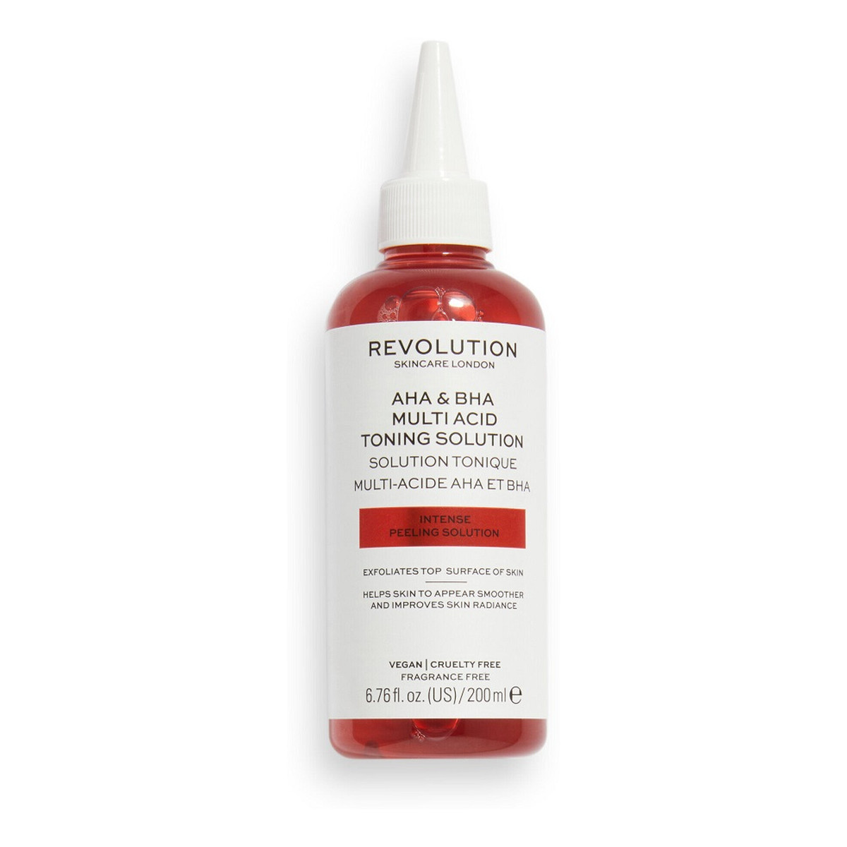 Revolution Skincare aha & bha multi acid toning solution tonik złuszczający do twarzy 200ml
