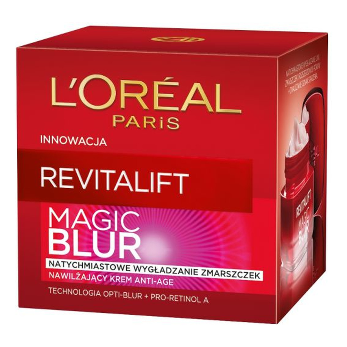 L'Oreal Paris Revitalift Magic Blur Natychmiastowe Wygładzenie Zmarszczek Krem Nawilżający Anti Age 50ml