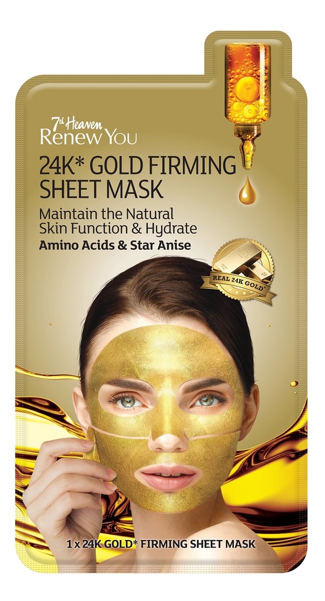 24K Gold Firming Sheet Mask ujędrniająca maseczka w płachcie z 24K złotem