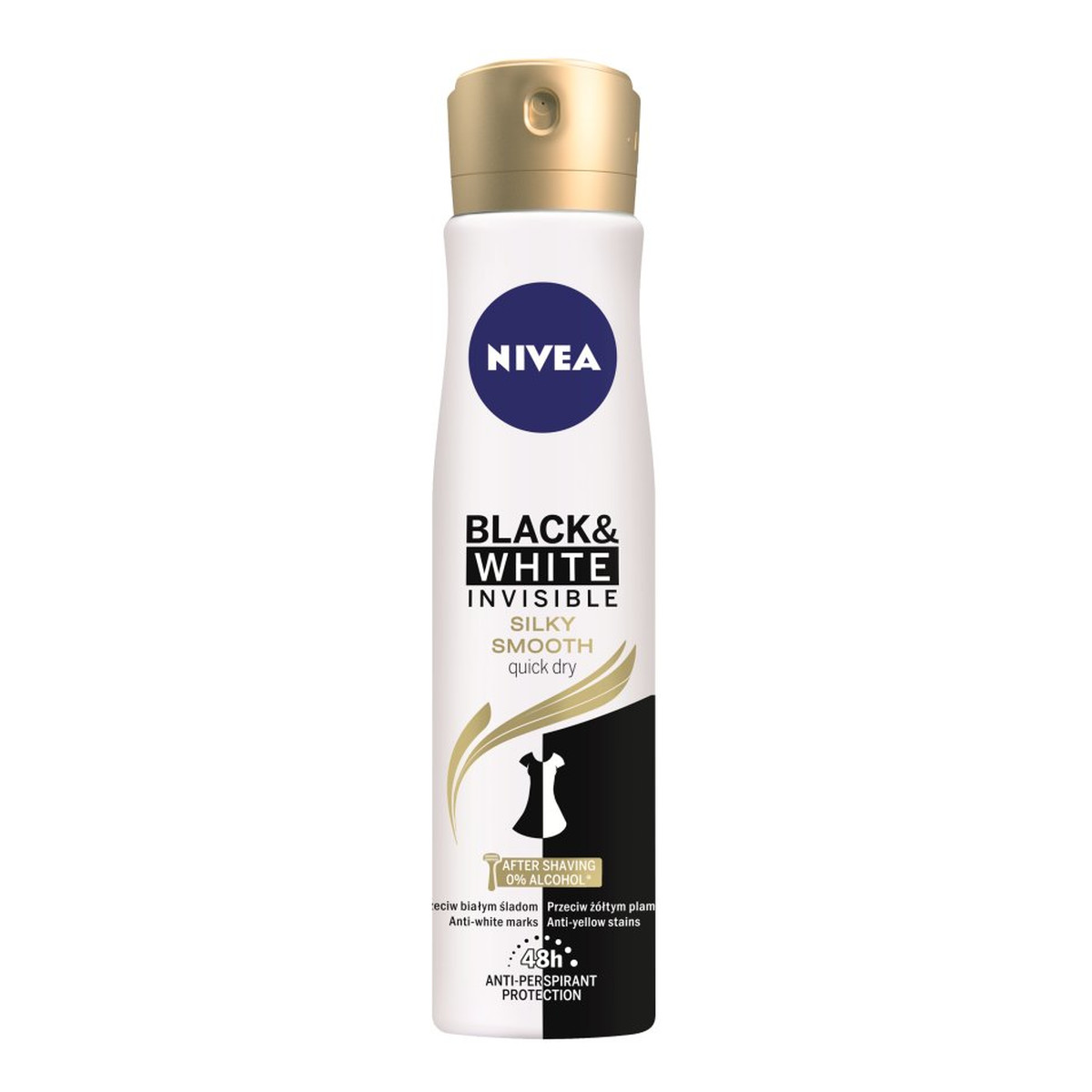 Nivea Black&White Invisible Silky Smooth Antyperspirant w aerozolu 250ml