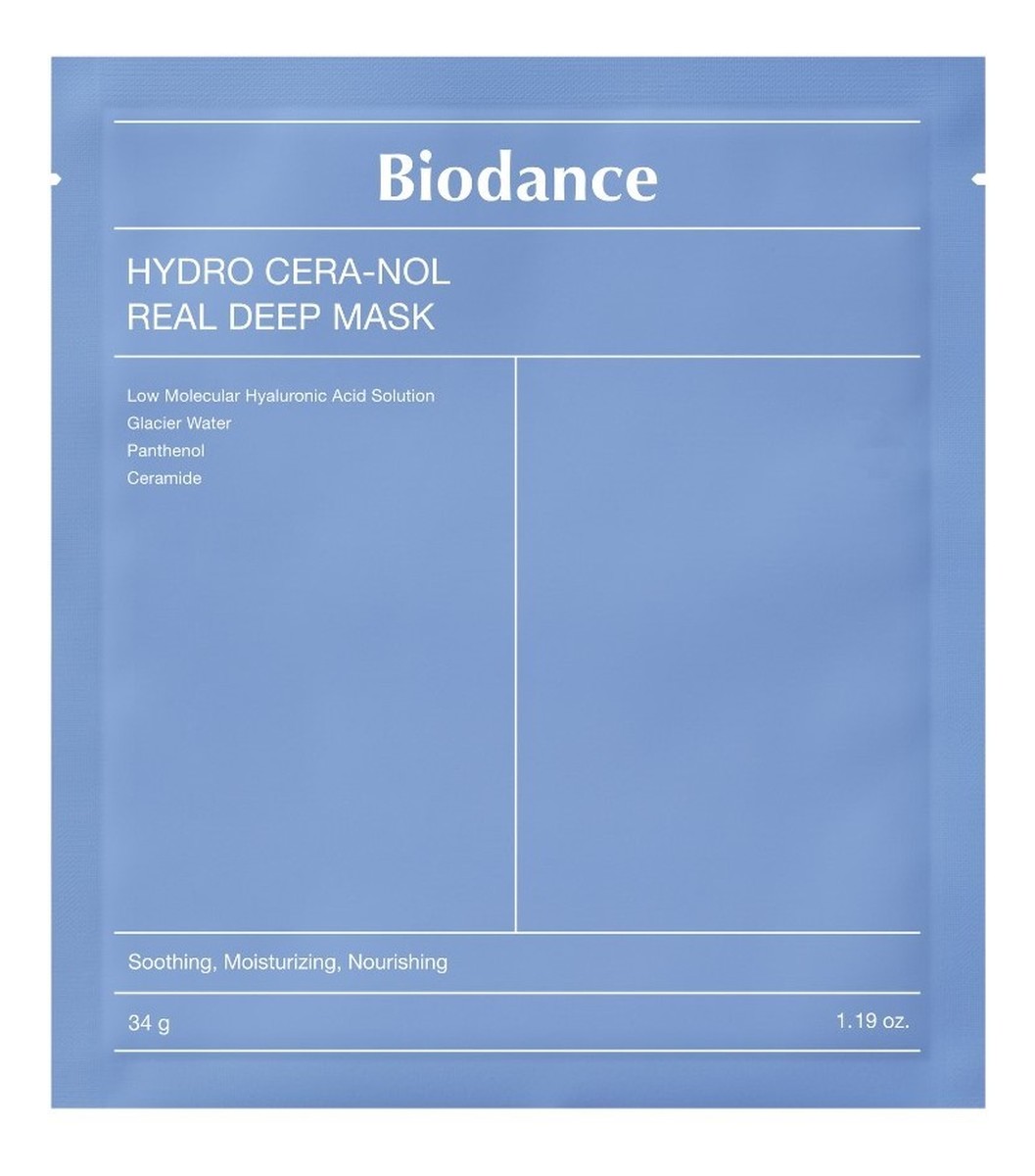 Hydro Cera-Nol Real Deep Mask Hydrożelowa maska do twarzy w płachcie Nawilżająco-ujędrniająca 1 op. - 4 szt.